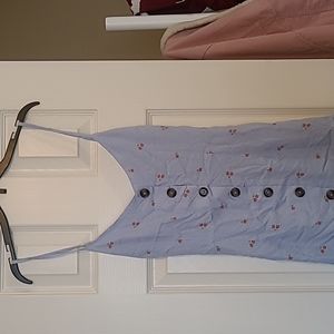 Forever 21 Blue Open Back Floral Mini Dress